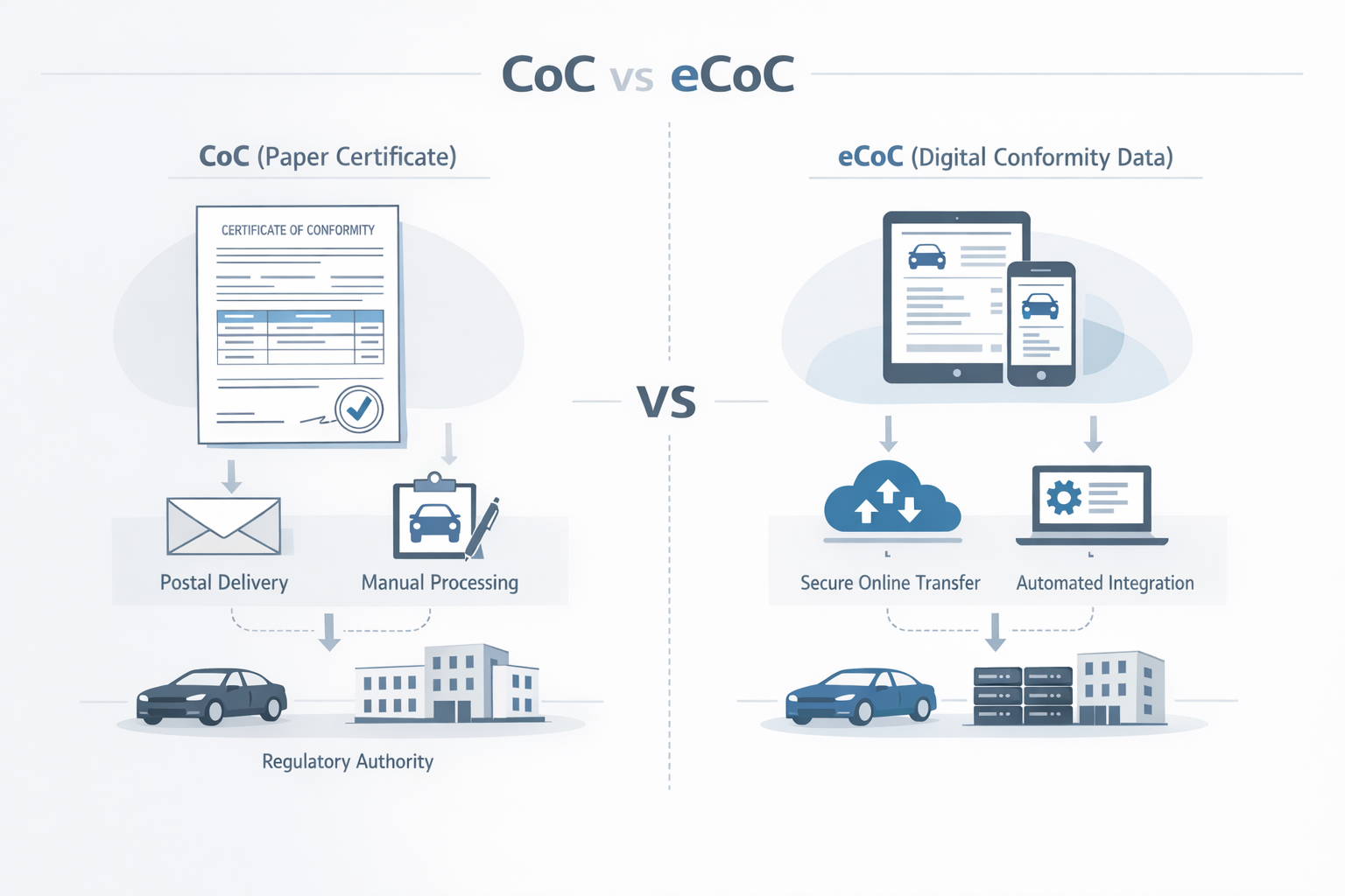 eCoC vs CoC: Understanding the Difference in Vehicle Compliance Documentation